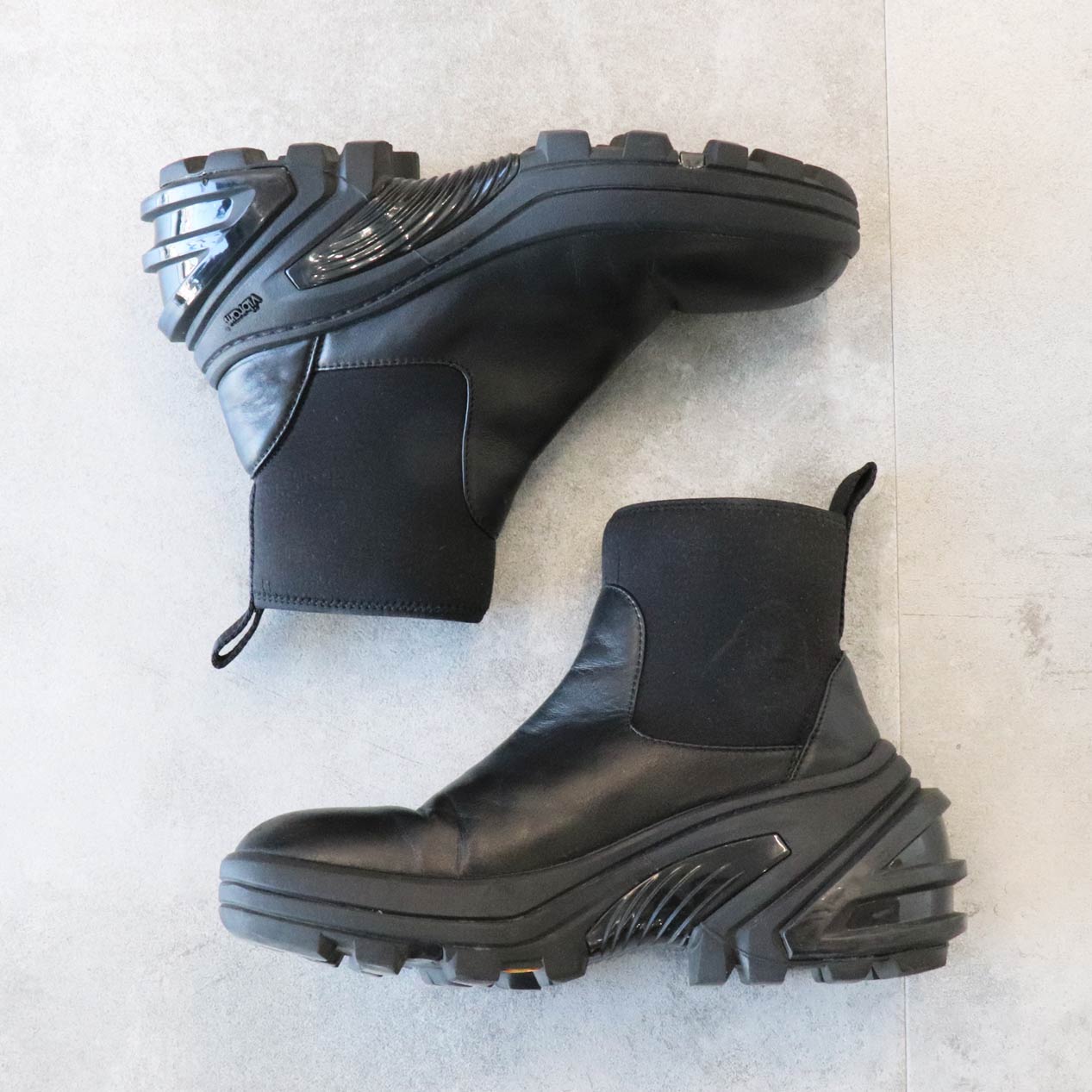 POST JUNK / 1017 ALYX 9SM Leather Chelsea Boots Black Made In