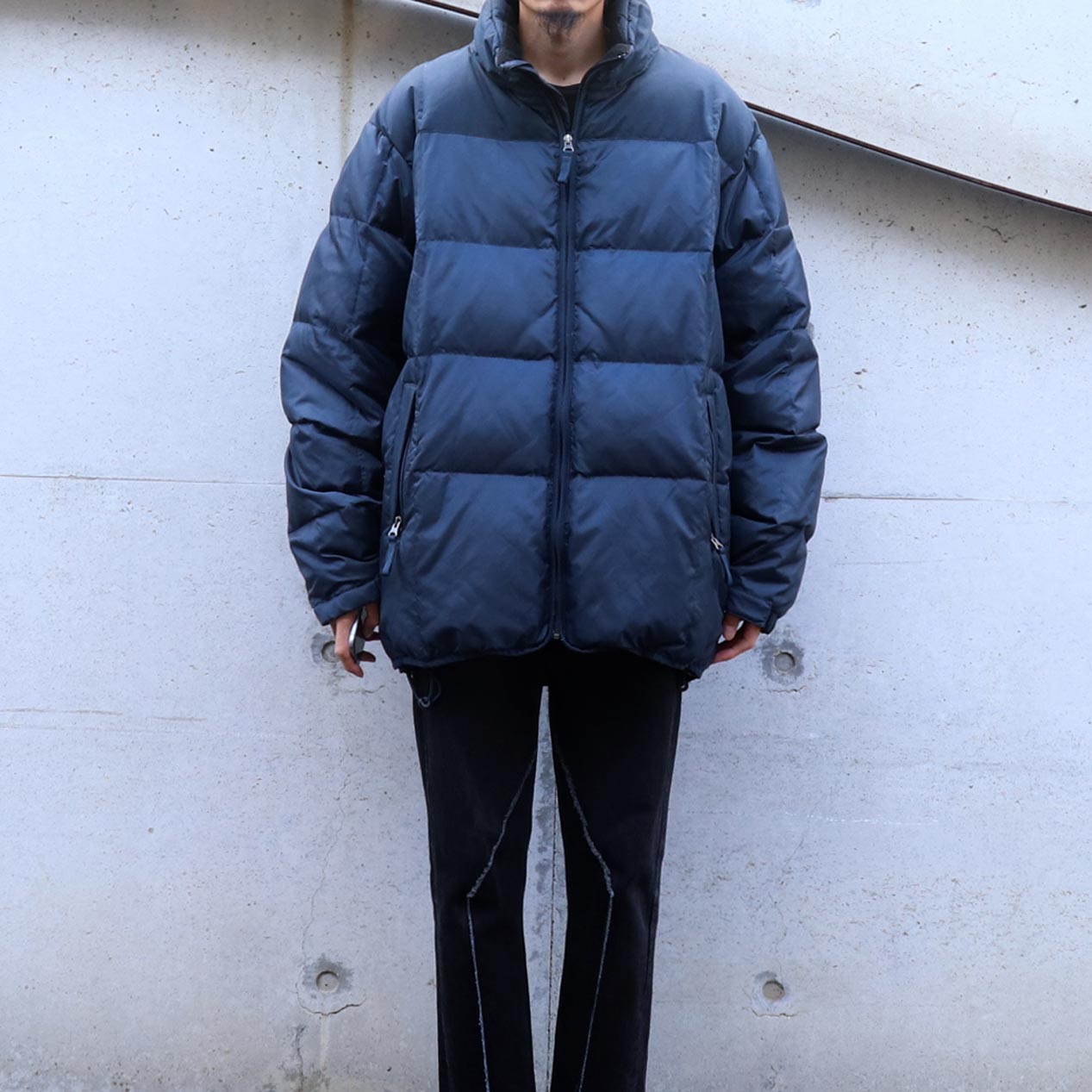 POST JUNK / 90's GAP リップストップナイロン ネイビー ダウン