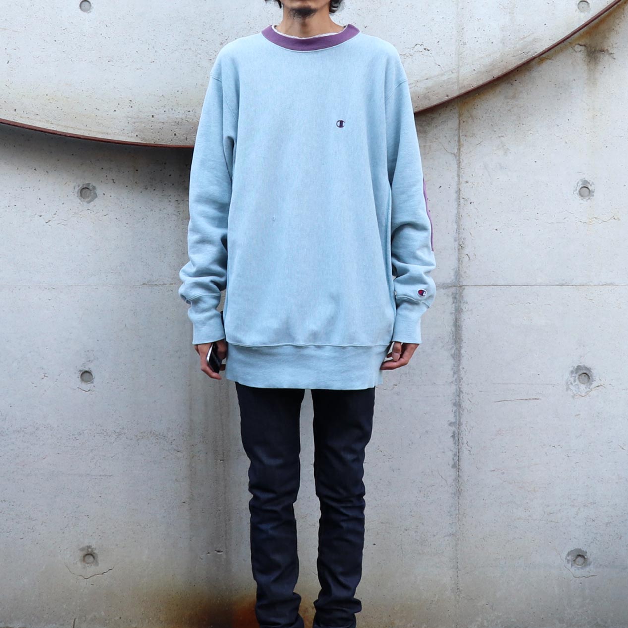 POST JUNK / 90's CHAMPION USA製 エルボーパッチ リバースウィーブ [XL]