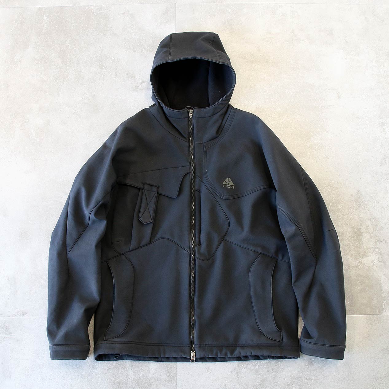 POST JUNK / 00's NIKE ACG “BLACK” Softshell Hooded Jacket [L]