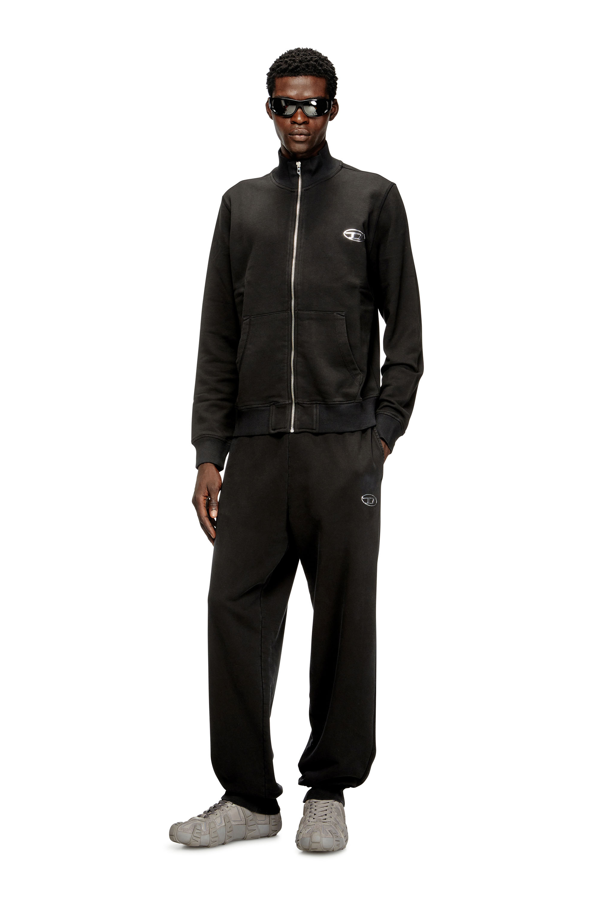 Men's Sweatshirt with embossed Oval D | Black | Diesel