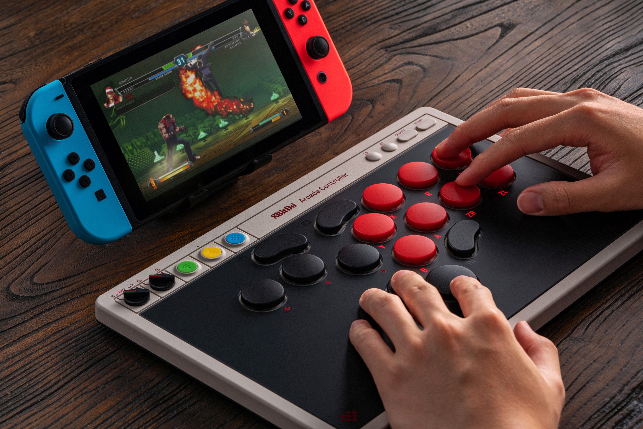 8BitDo's new all-button arcade controller is just 16mm thick | The