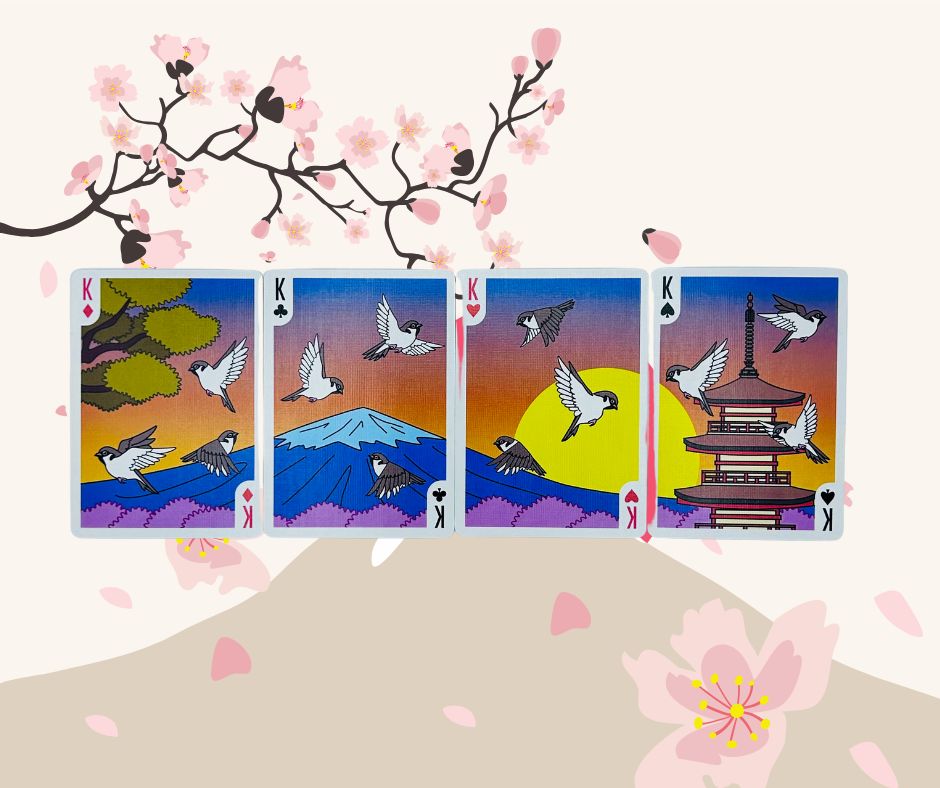 Bicycle Sparrow Hanafuda Fusion Edition Playing Cards – Japanese-Inspi