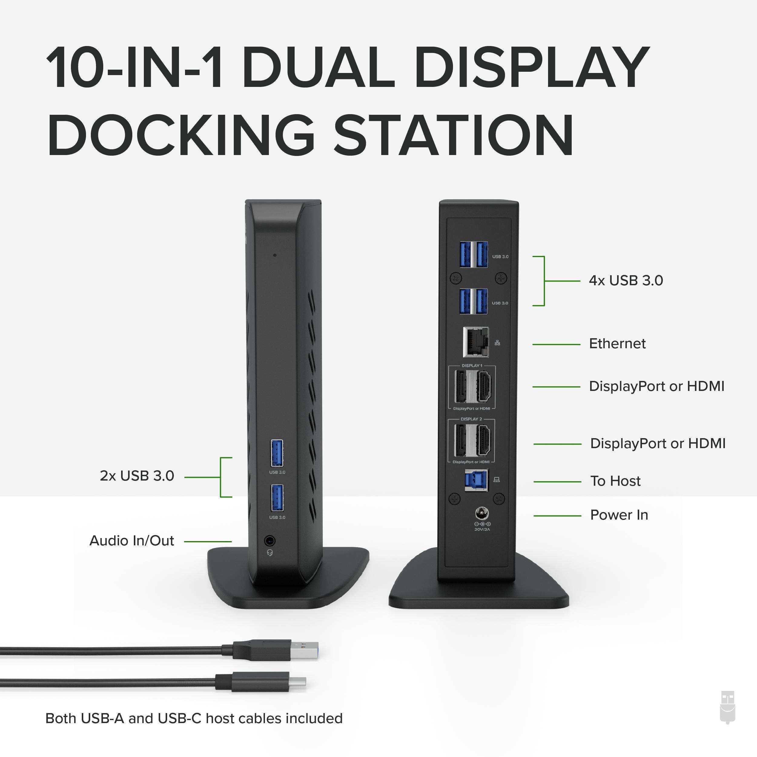 Plugable Universal Docking Station for Dual 4K Monitors ~ Plugable