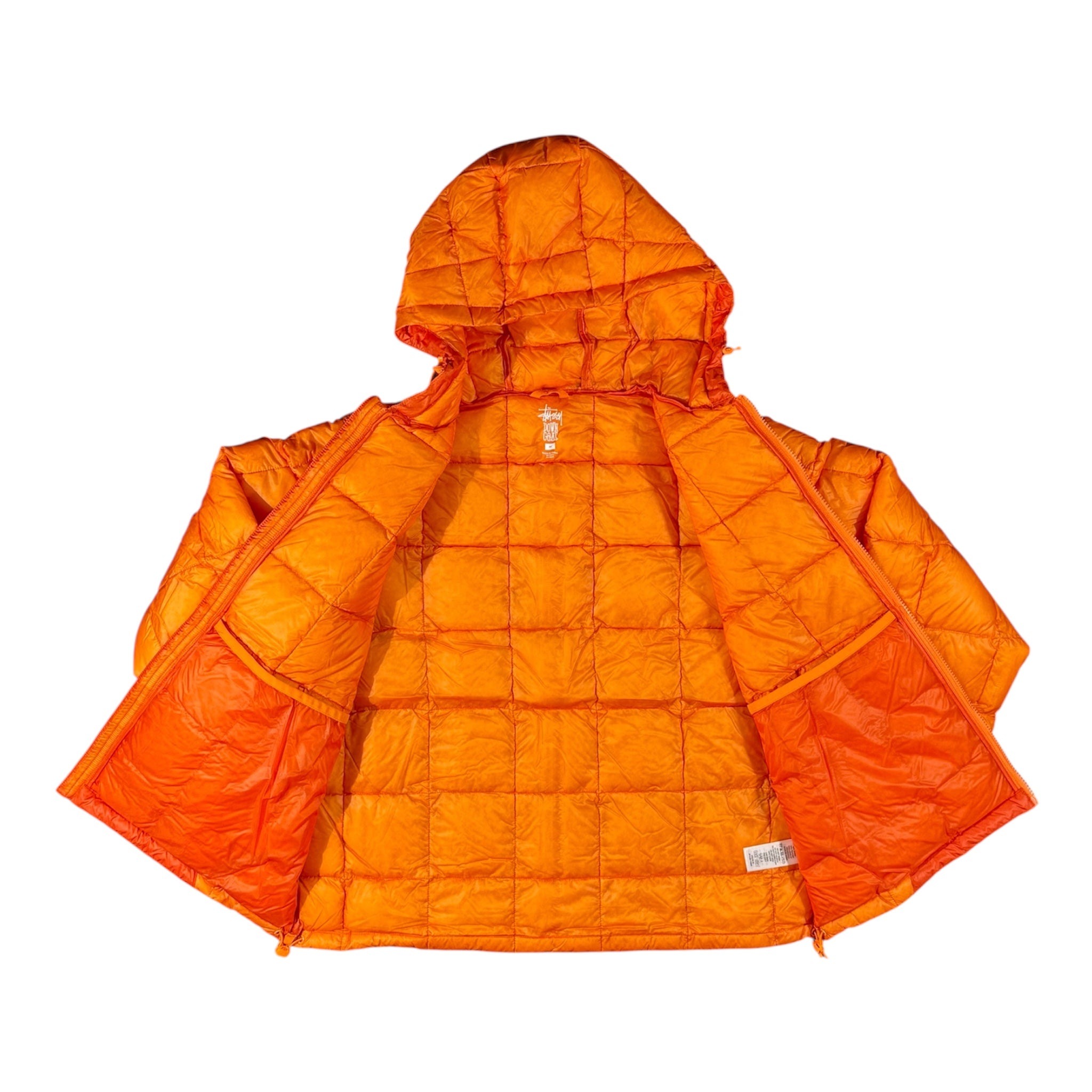 Mid Weight Hooded Puffer Coat, Orange – PLUSH