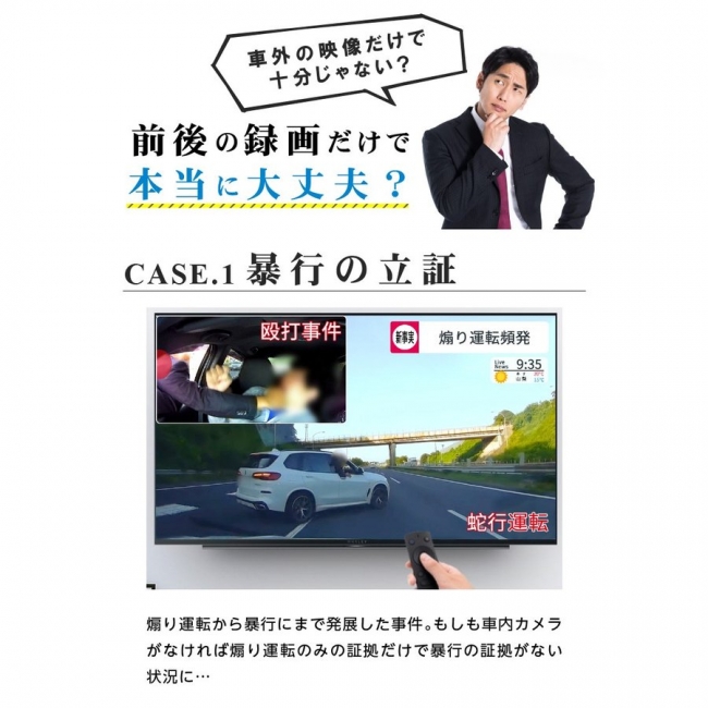 新商品】3カメラであおり運転対策 ドライブレコーダー YAZACO 「P3 pro