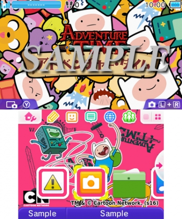 ニンテンドー3DSの「テーマショップ」にて「アドベンチャー・タイム