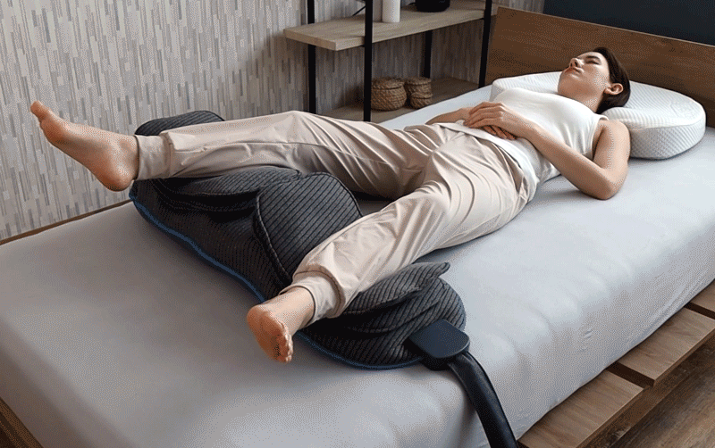 次世代寝具動く足枕「BlueBloodバタフライフットピロー」が購入応援