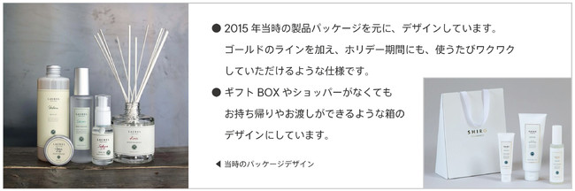 SHIRO】人気のフレグランスシリーズ「サボン」より、過去のパッケージ