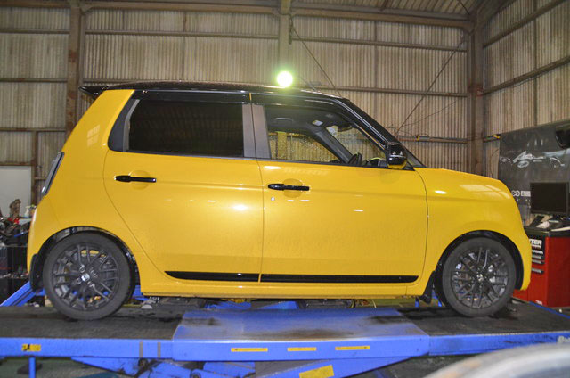 N-ONE RS JG3 タナベのダウンサス取り付けと四輪アライメント調整