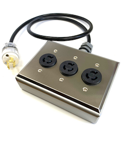 200V用シールド超越重鉄タップ3個口（L6-15規格） 3.0m 電源ケーブル