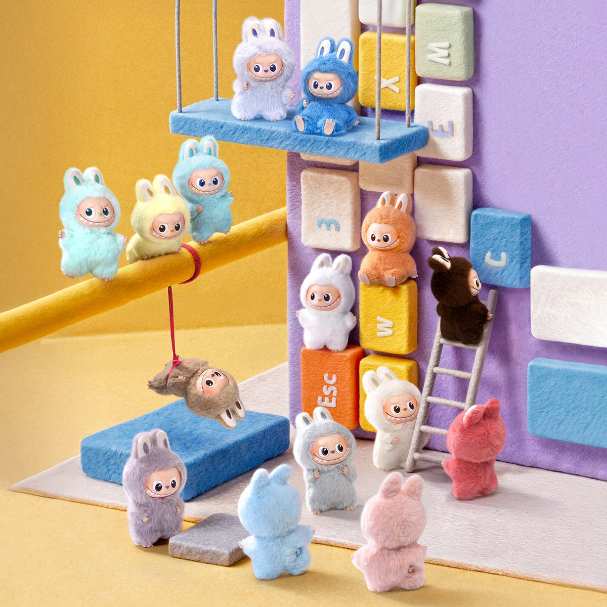 THE MONSTER PIN FOR LOVE SERIES - Vinyl Plush Pendant blind box