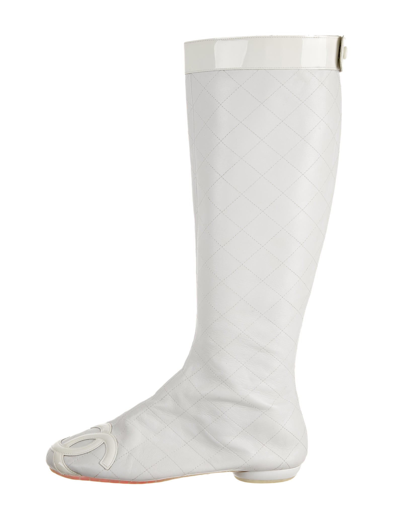 Chanel Ligne Cambon Boots - White Boots, Shoes - CHA42238 | The