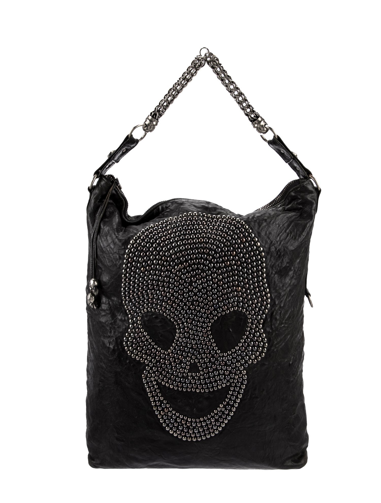 Thomas Wylde Skull Studded Leather Handle Bag - Black Handle Bags