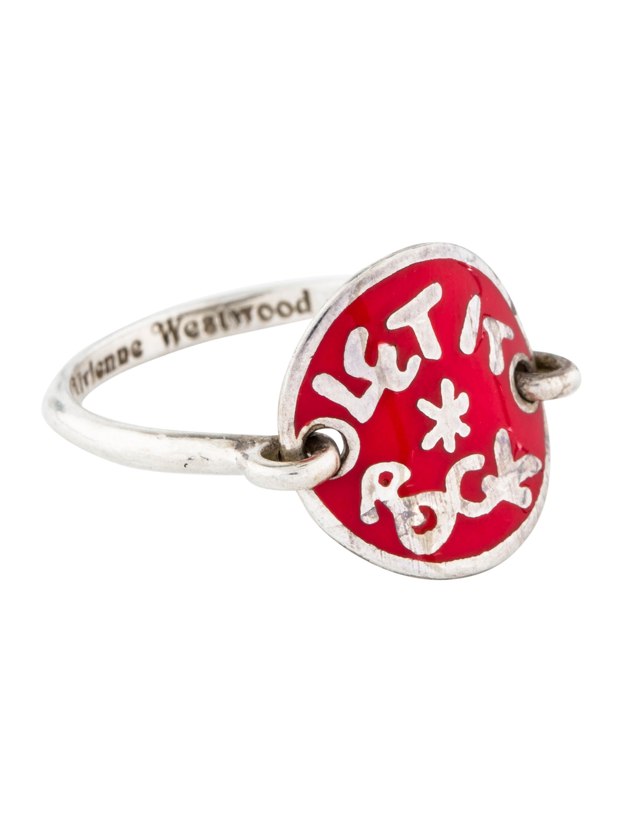Vivienne Westwood Enamel 'Let It Rock' Ring - Cocktail Ring, Rings