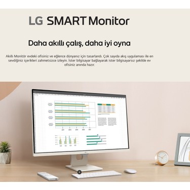 Lg Myview 27SR50F-W 27'' 60Hz IPS Smart Monitör + Logitech Fiyatı