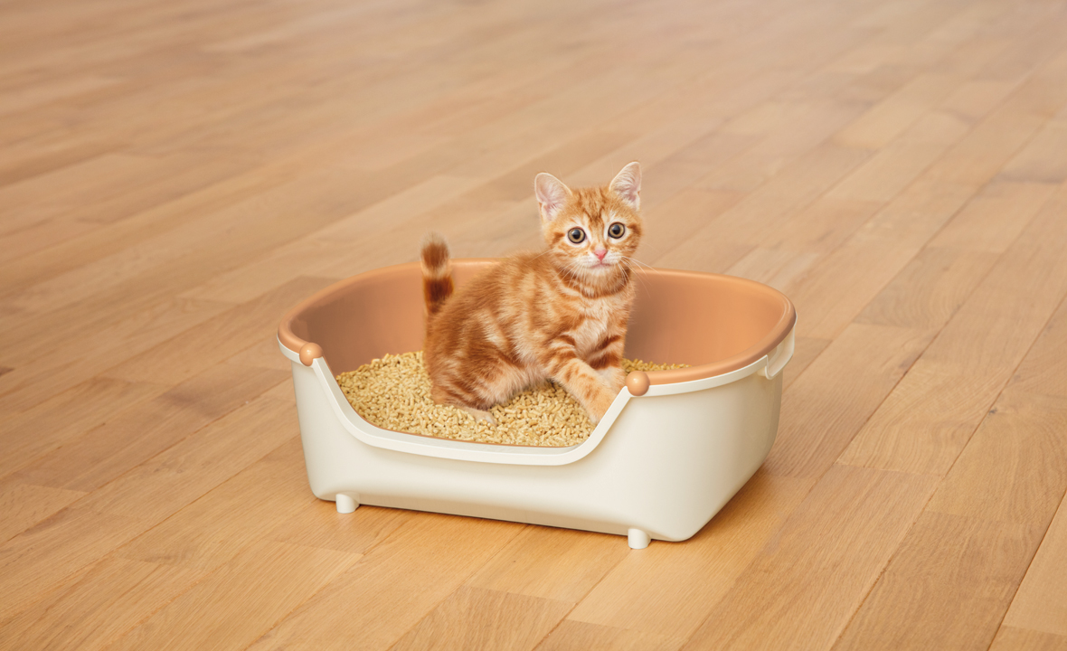 ニャンとも清潔トイレ すいすいコンパクト（アイボリー&ペールオレンジ