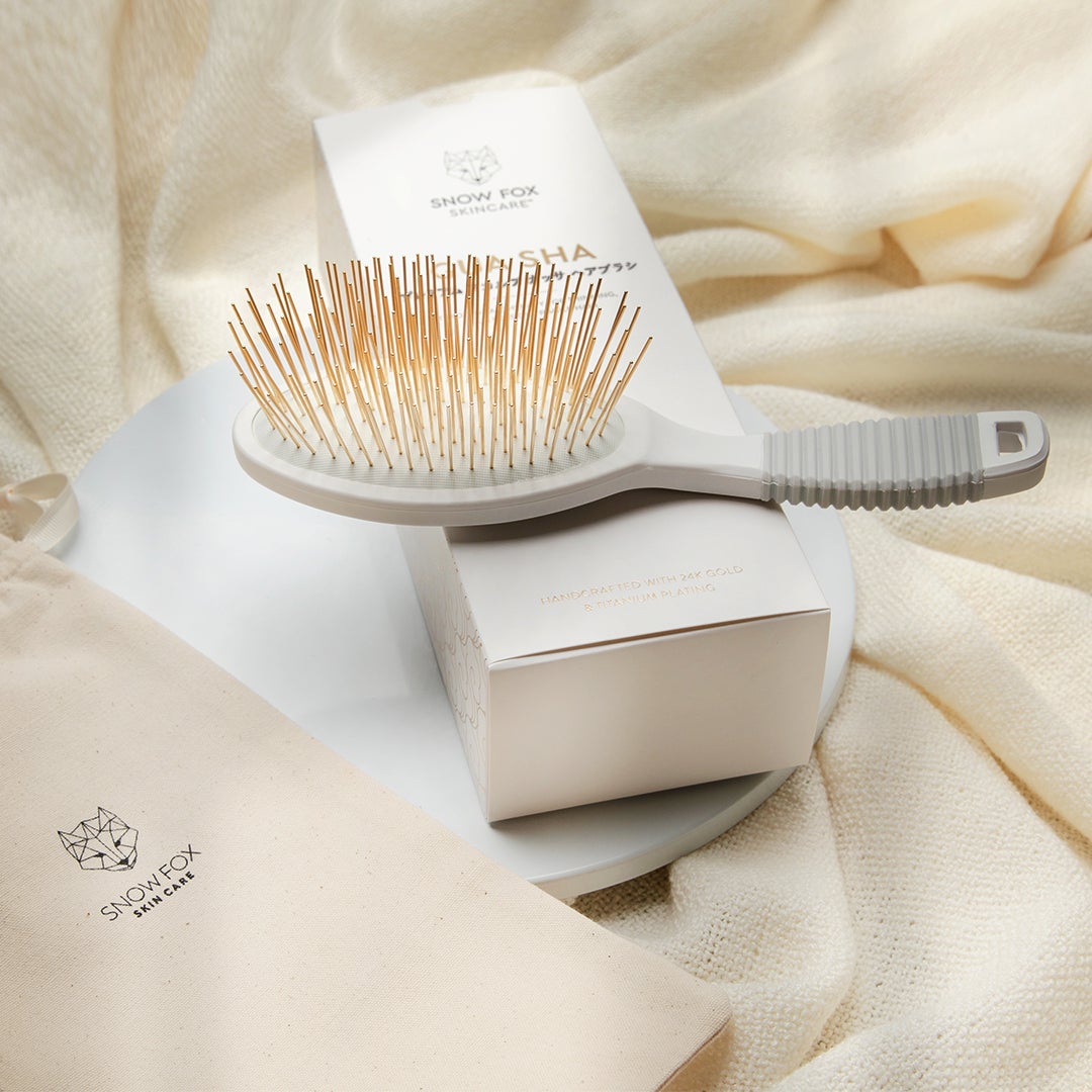 頭皮革命！24Kゴールド・150本のピン(櫛)で頭のツボをマッサージ。硬い