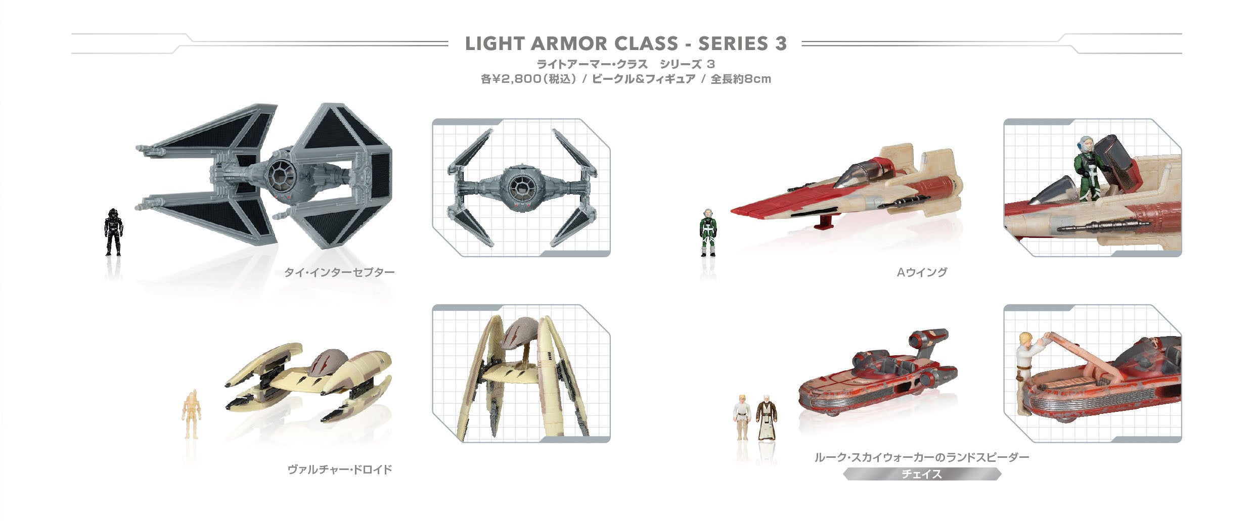 手のひらサイズの『スター・ウォーズ』ビークルシリーズ 「マイクロ