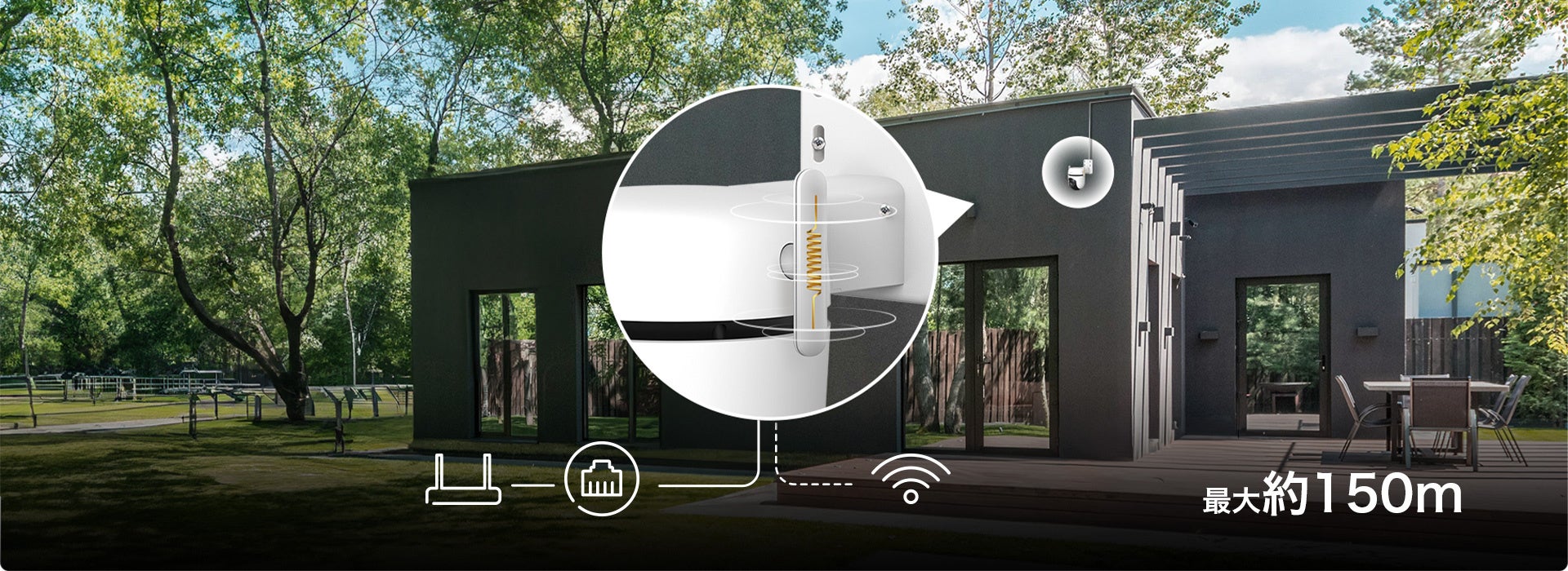 3K 500万画素×AI×360°カバー】Wi-Fiでも有線LANでも、昼夜問わず鮮明に