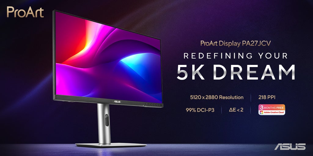 ASUSのクリエイター向けブランドProArtより最大解像度5K、複数の接続