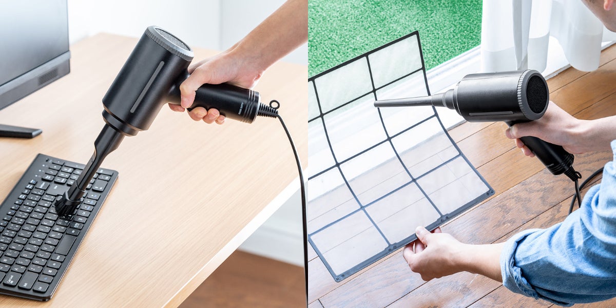 最強風速42m/s！強力な風力でほこりを吹き飛ばしてくれる電動エア