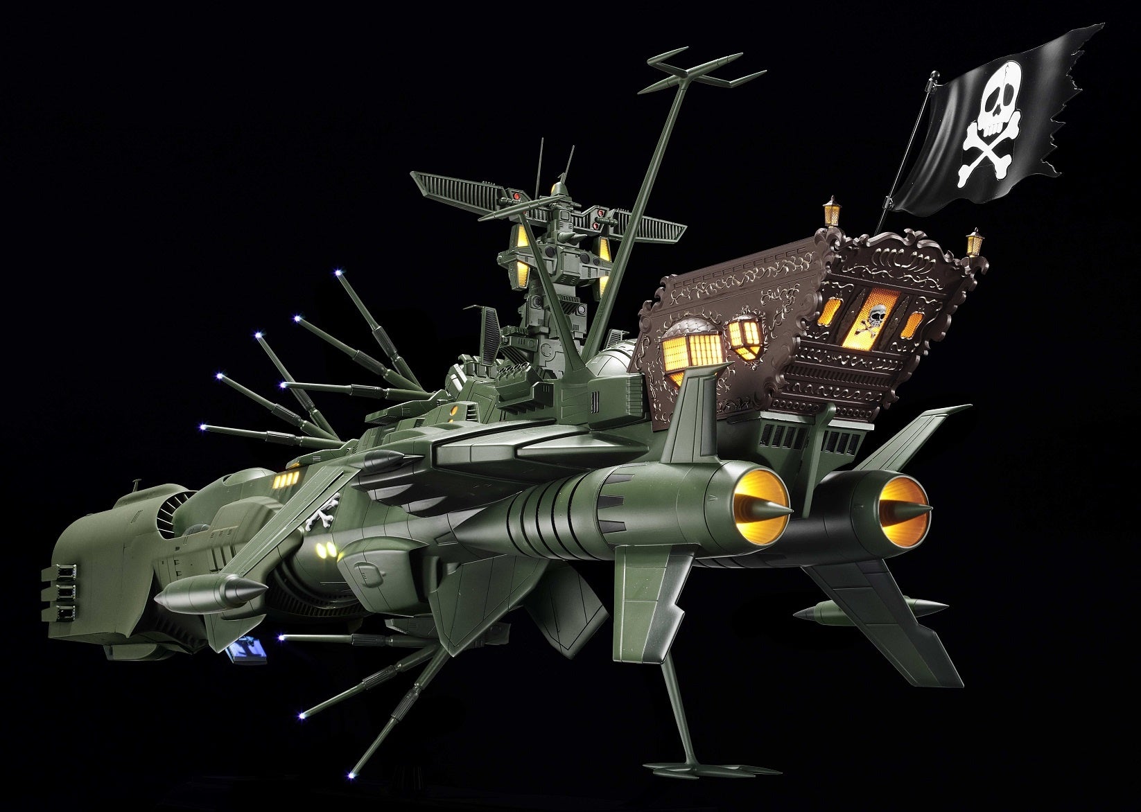 どくろの旗をはためかせ、宇宙最強の海賊キャプテンハーロックの艦