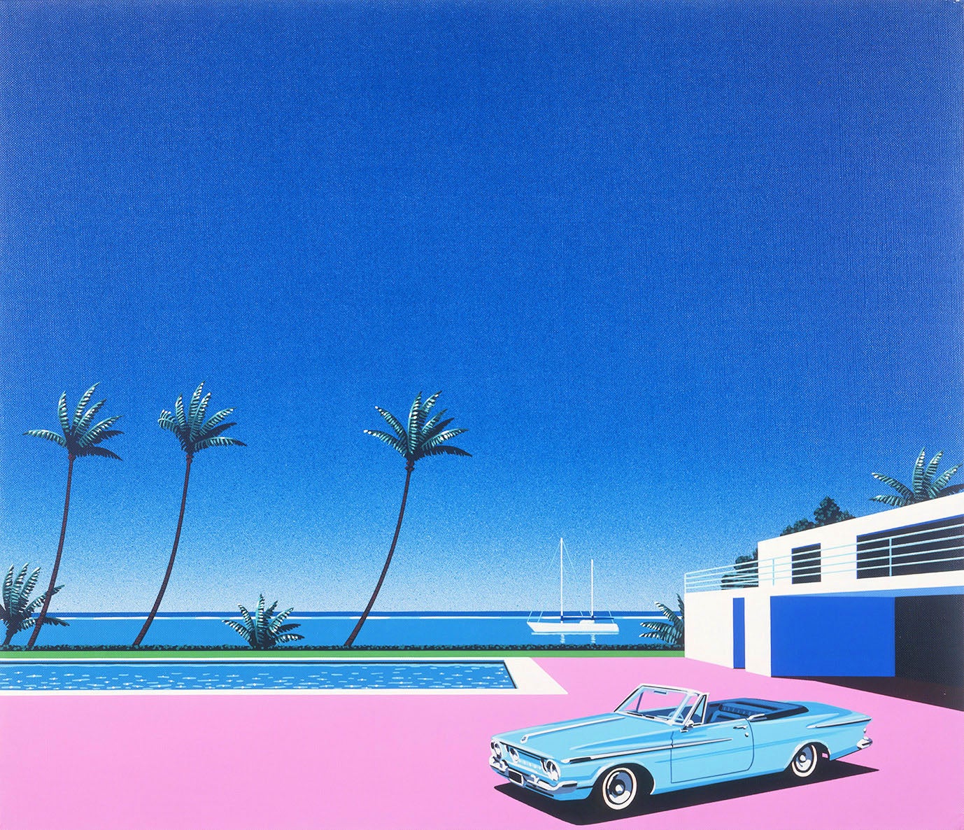 京王百貨店 新宿店】永井博 サイン入新作版画が登場。3月に完成した