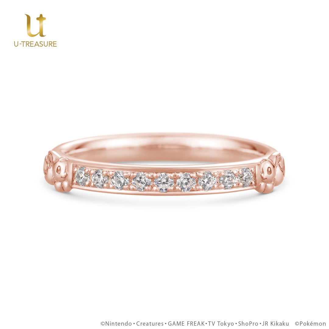ポケモン】イーブイ新作ハーフエタニティリング（指輪）。ピンク