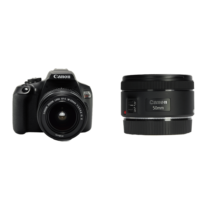 レンタル - Canon お手軽一眼レフ & 単焦点セット EOS Kiss X90 + EF