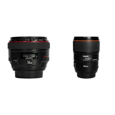 Canon 至極のボケ味！単焦点レンズ2本セット EF35mm F1.4L II USM +