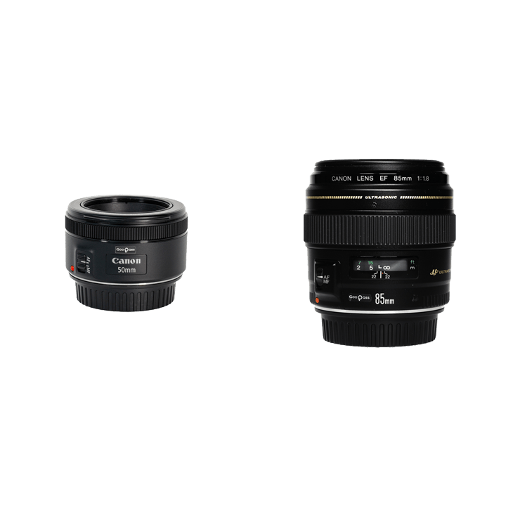 レンタル - ポートレート向きレンズセット EF50mm F1.8 STM + EF85mm