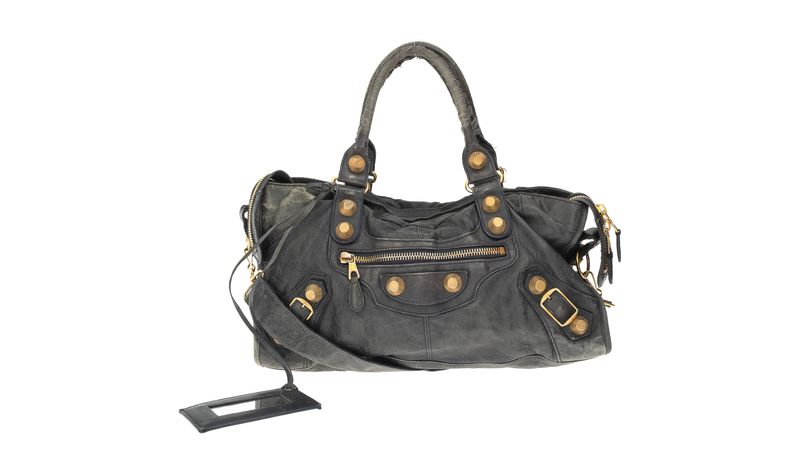 Bolsa Balenciaga Motocross Giant 21 City Preta | Brechó de luxo