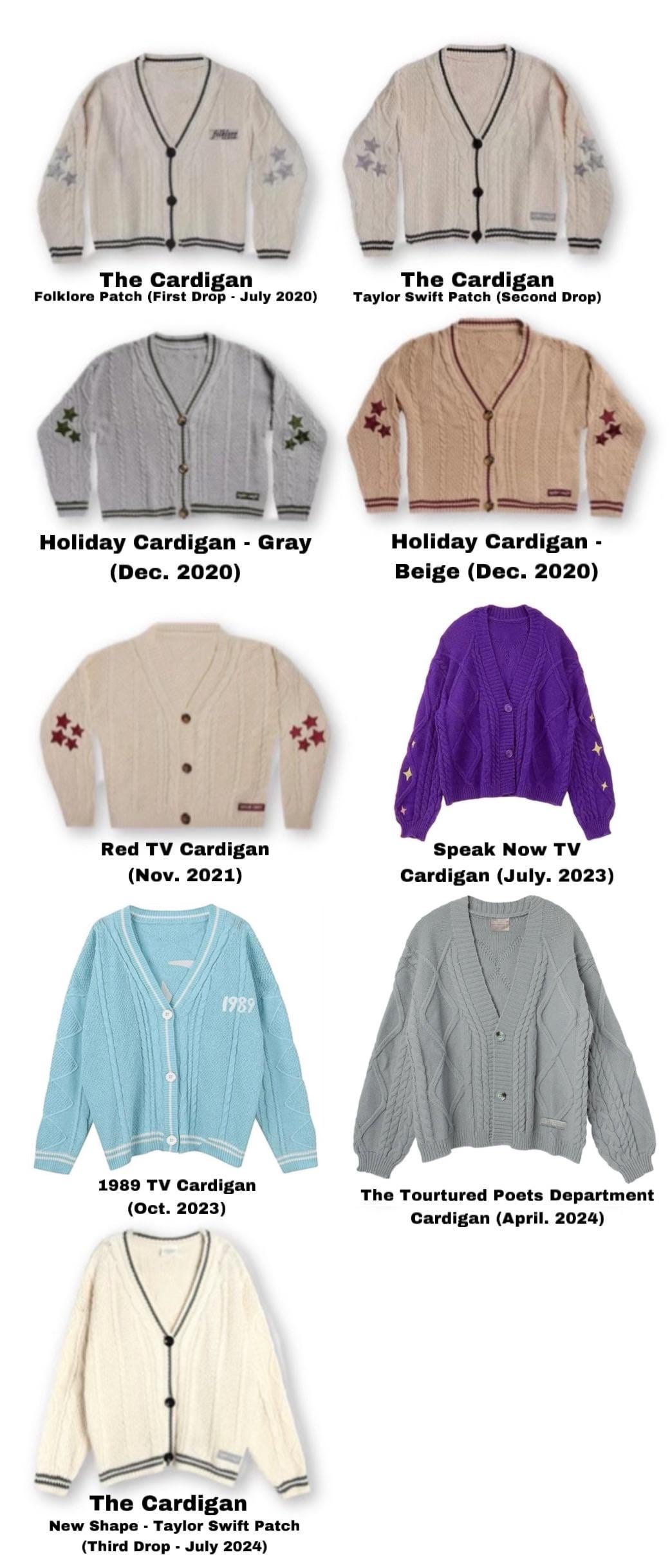 カーディガンのリストを更新したよ : r/TaylorSwift