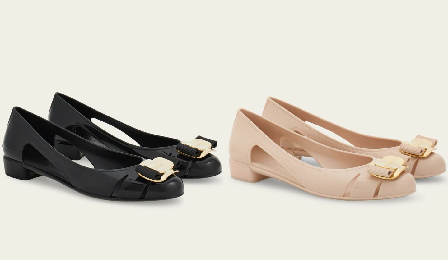 s*o様 サルバトーレ フェラガモ Ferragamo PVC フラットシューズ s*o様