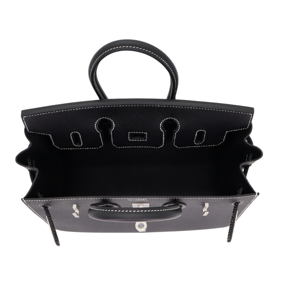 Hermès 25cm Birkin Sellier HSS Black Epsom leather Brushed