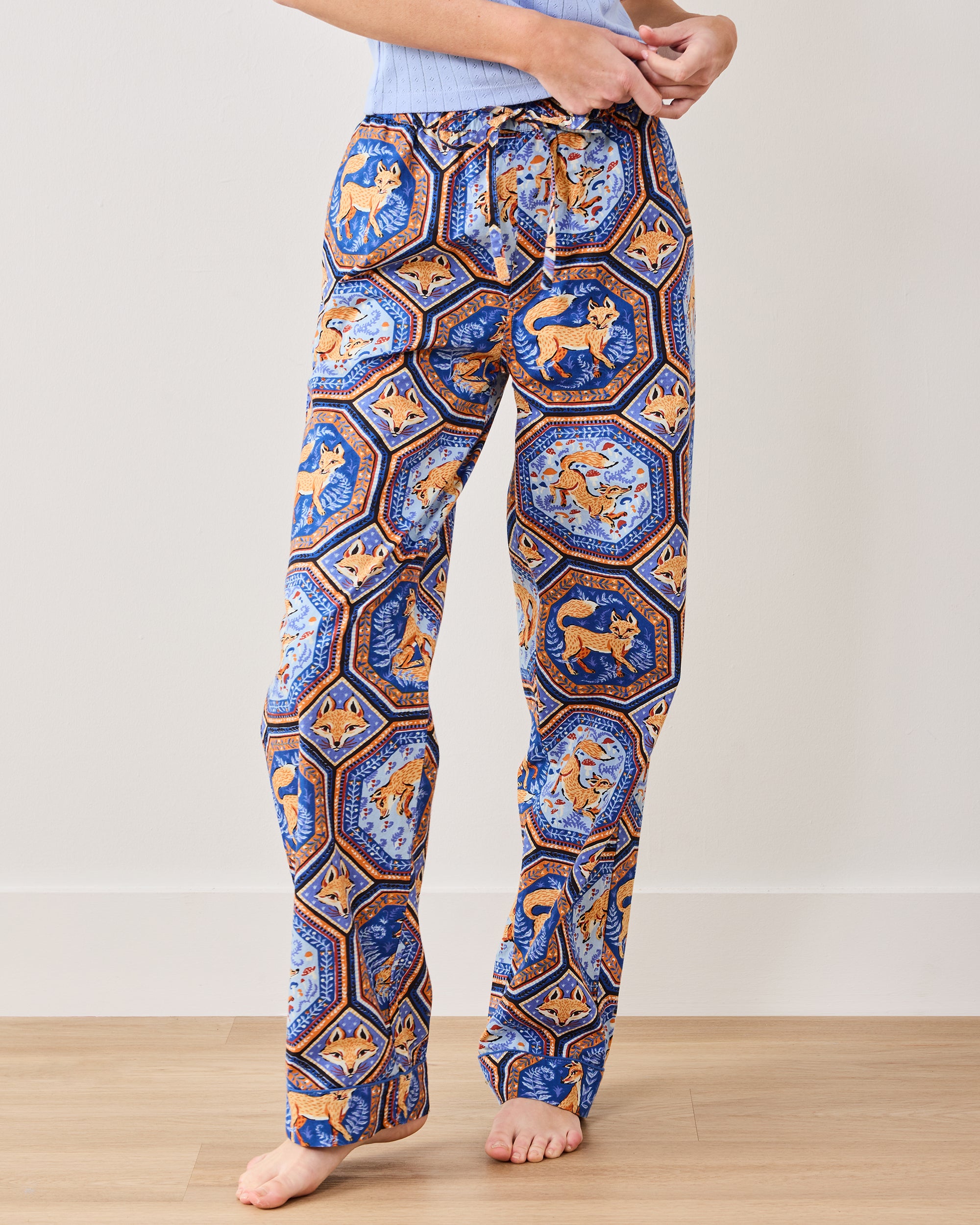Fancy Fox - PJ Pants - French Blue – Printfresh
