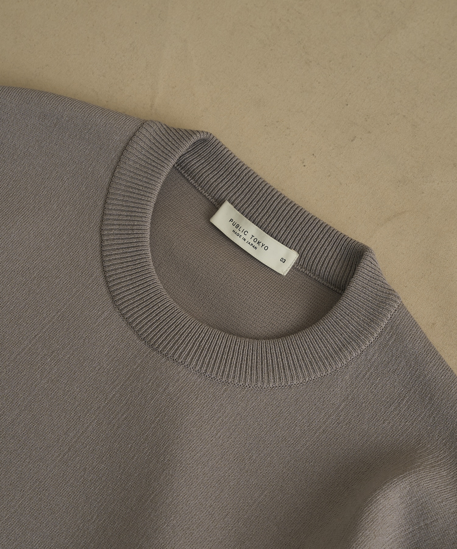 バウンドウールライトクルーネックニット(1 WHITE): : メンズ｜PUBLIC