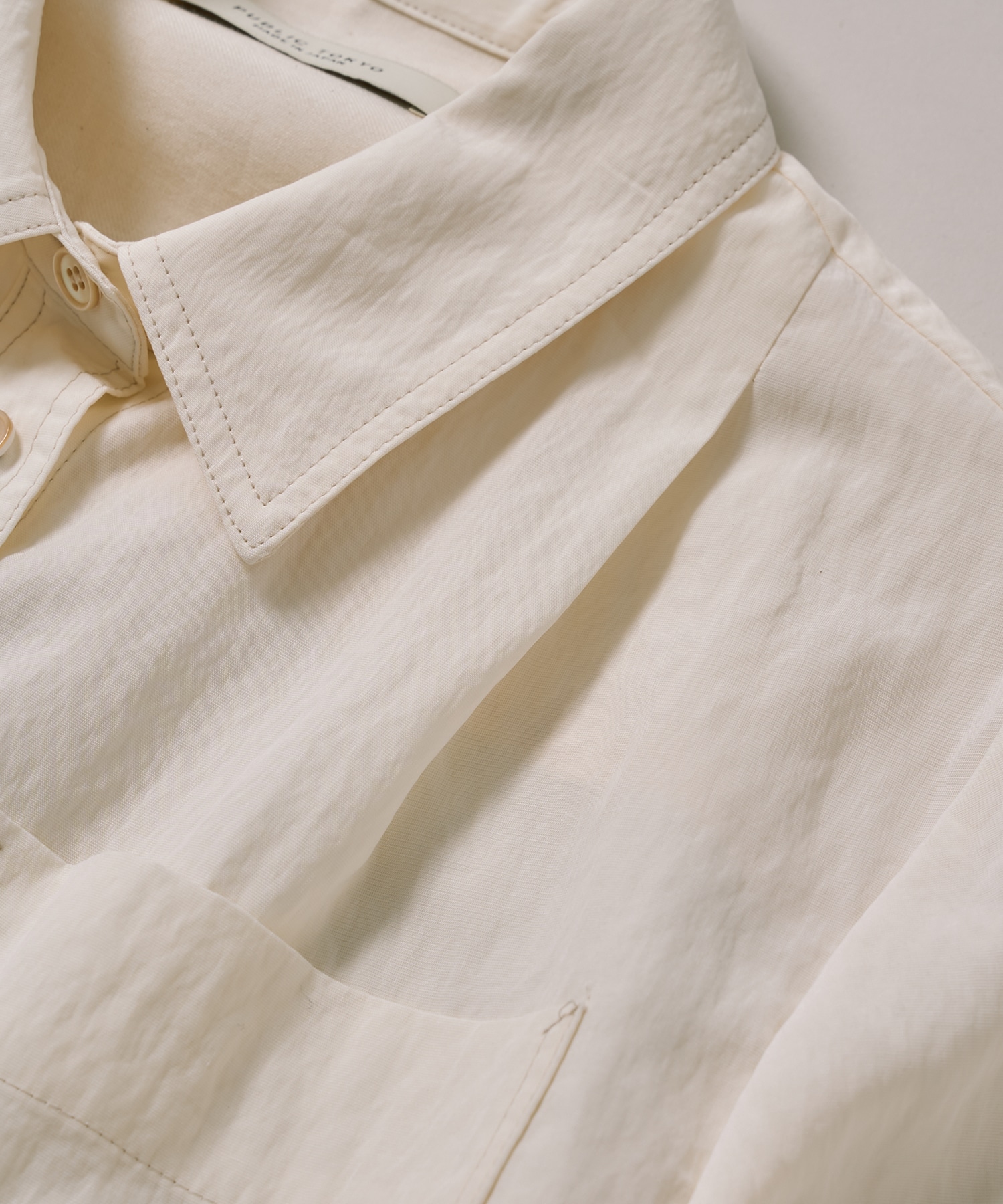 ダブルポケットレーヨンショートシャツ(FREE WHITE): : ウィメンズ