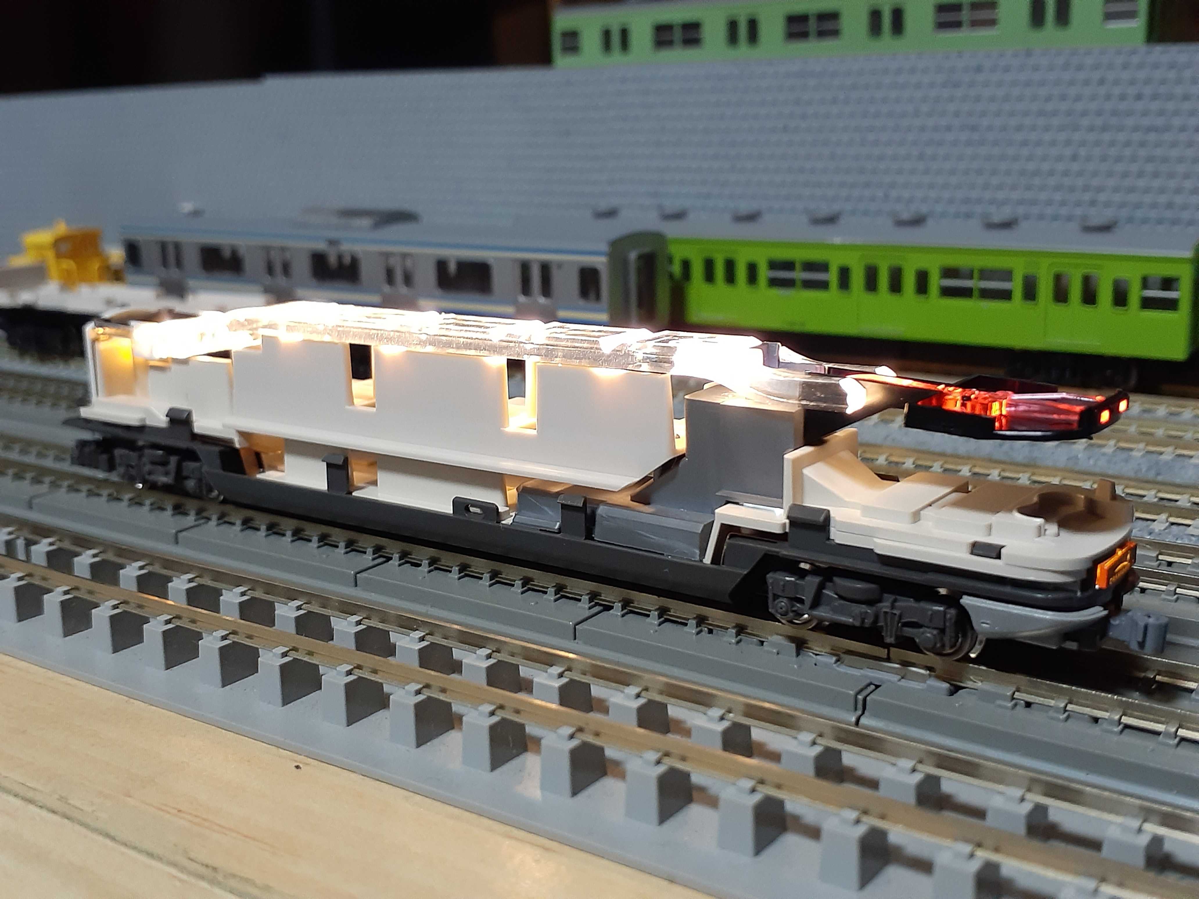 🔵💡Kato E26系 10-399カシオペア6両基本 10-835増結6両 ﾄﾚｲﾝﾏｰｸ前進時