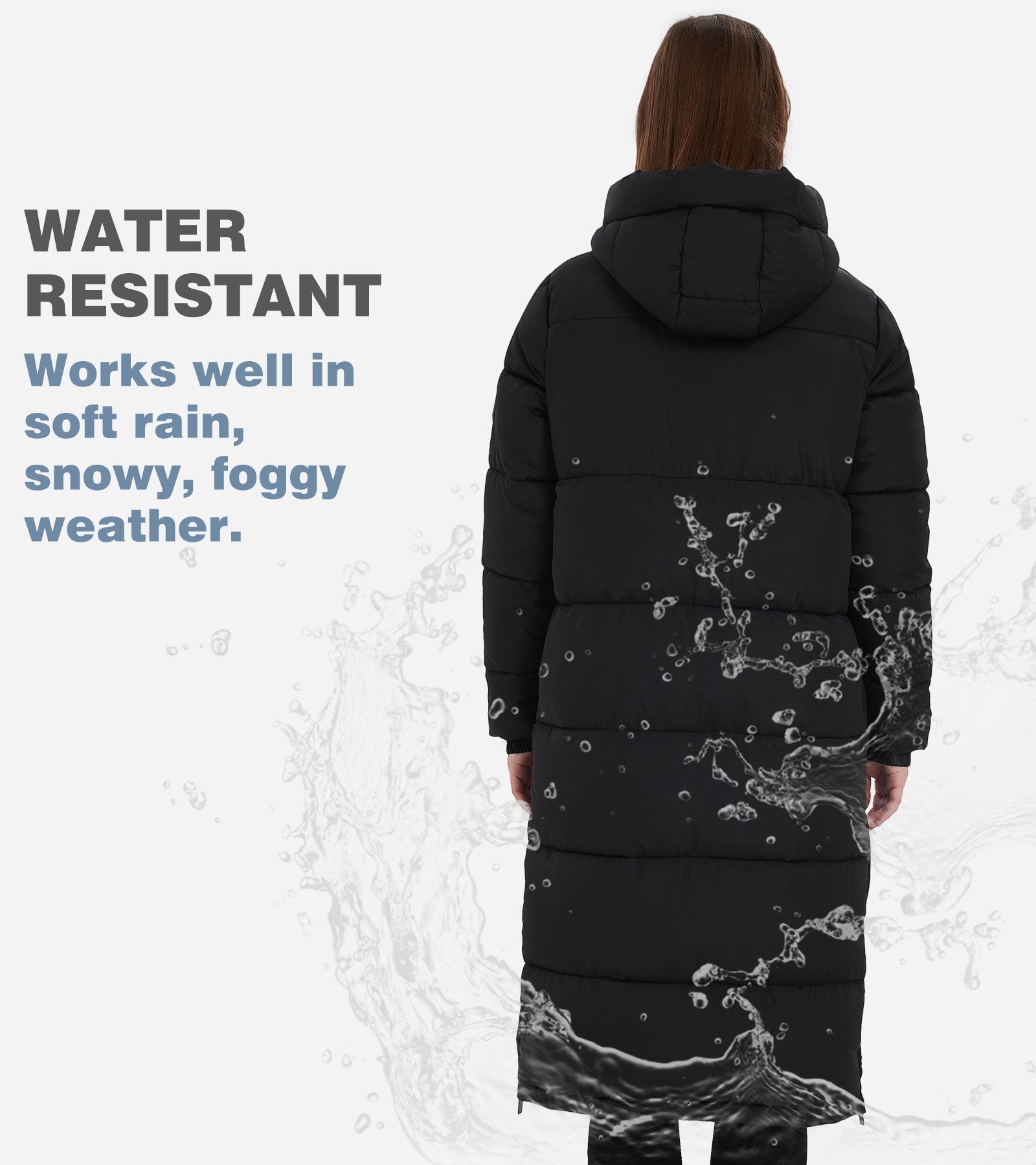 Women's Recycled Down Alternative Thickened Long Overcoat-PX23