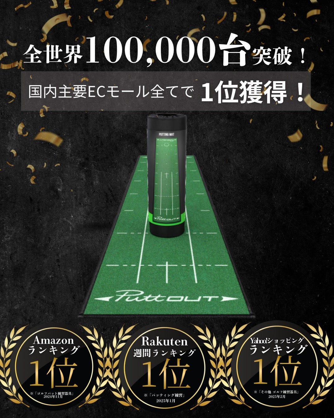 ミディアムパターマット【おしゃれなパターマットでパター練習の質が