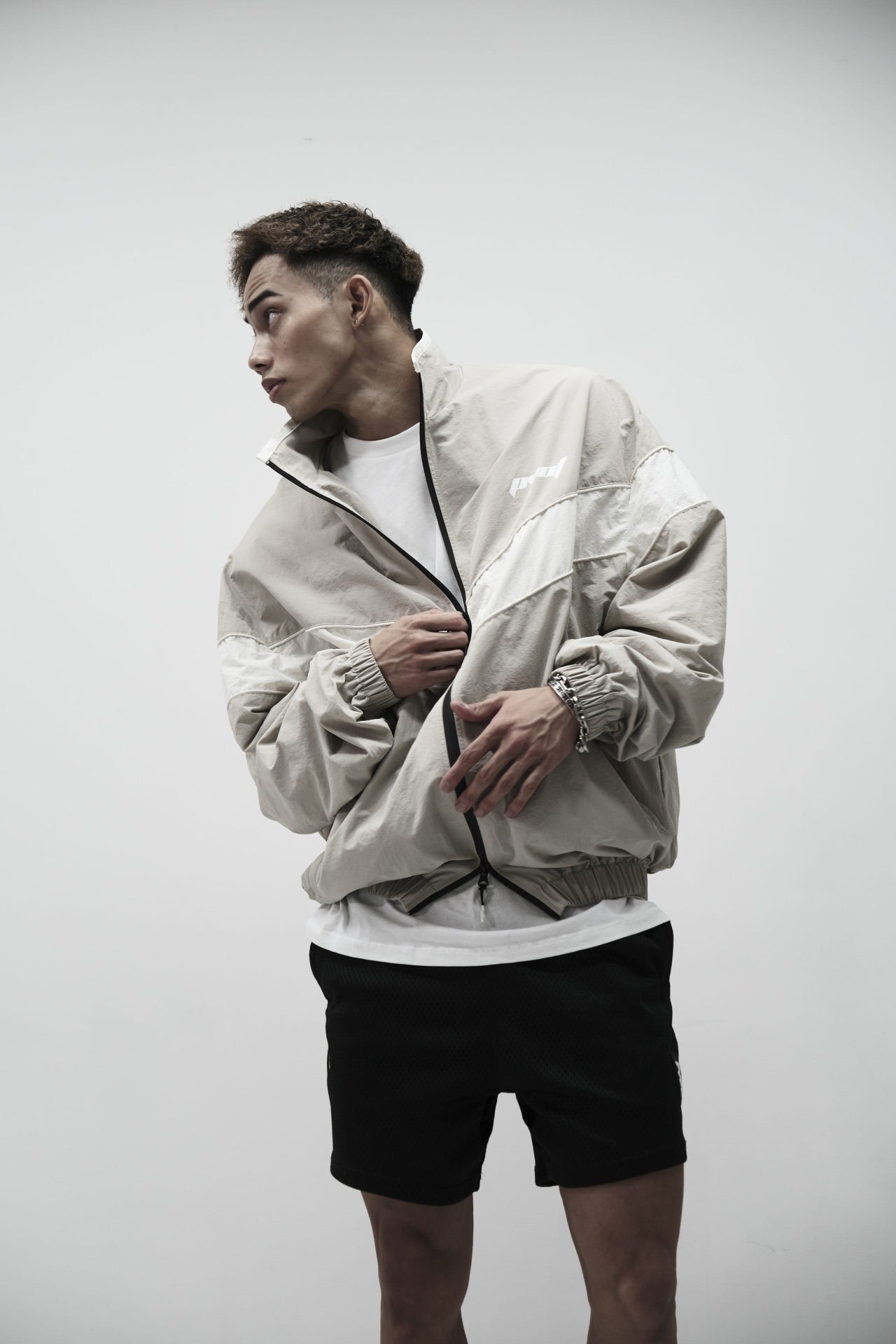 Pvot Athleisure Nylon Premium Jacket (Beige)