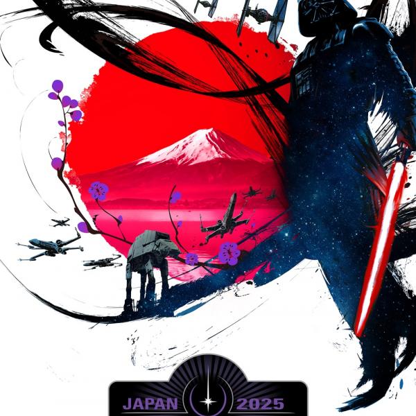 富士山、桜を背景にダース・ベイダーが佇む「スター・ウォーズ セレブ