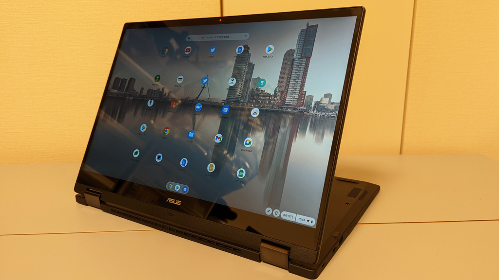 複数ウィンドウ作業も楽勝な16インチ大画面Chromebook「ASUS