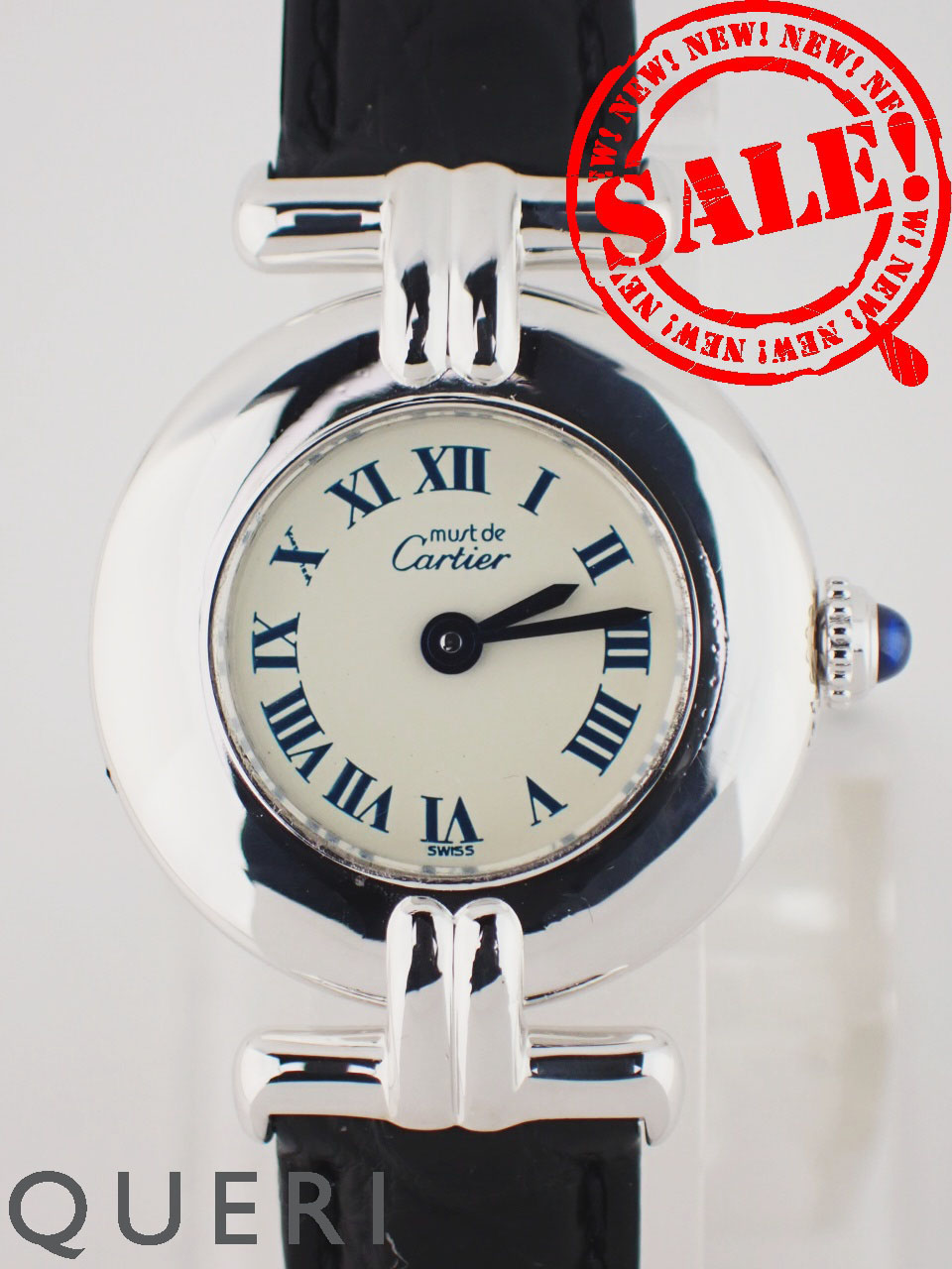 Cartier マストコリゼ 腕時計 クオーツ ブラック文字盤 電池未交換 美