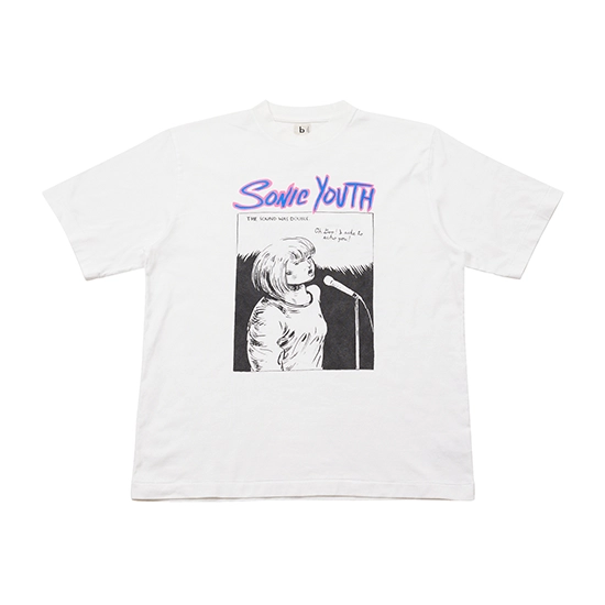 blurhms ROOTSTOCK から”SONIC YOUTH”のグラフィックを使⽤したTシャツ