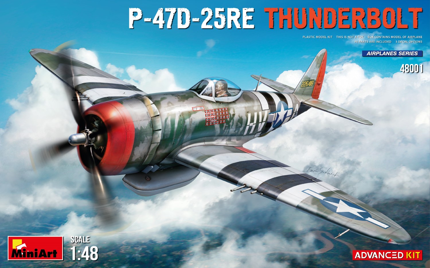 Model kit 1/48 REPUBLIC P-47D -25RE THUNDERBOLT ADVANCED KIT (MiniArt)