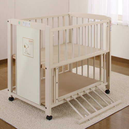 キンタロー ベビーベッド スヌーピー ホワイト 不具合無し おしゃれ