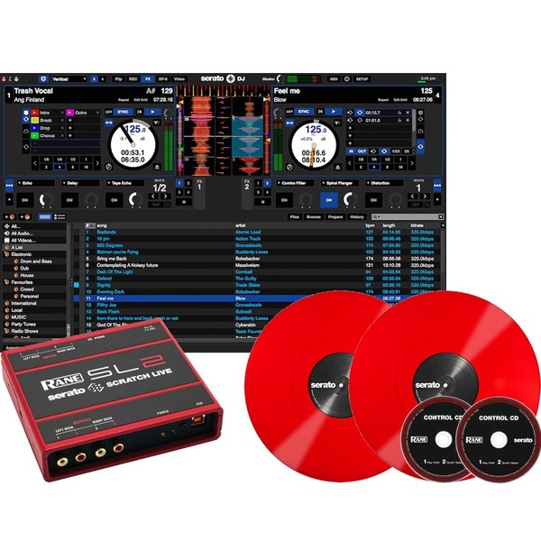 Rane Serato Scratch Live SL2 Digital Vinyl System, Red at Gear4music